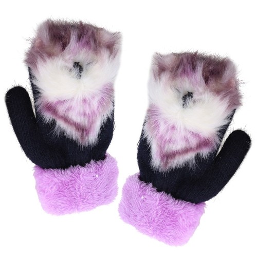Winter Fleece Lined Gloves Full Finger Knitted Glove 3D Animal Gloves for Kids - Picture 13 of 20