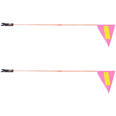 #ad 2 Pcs Traffic Flags on Stick Bike Safety Replacement Caution for Bikes $28.98