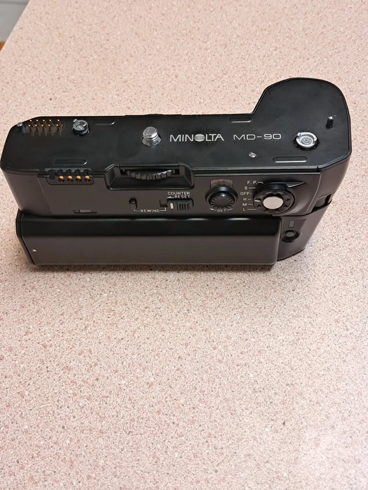 Unidad de motor y batería Minolta MD-90, probada, limpia, excelente Foto 2 de 4