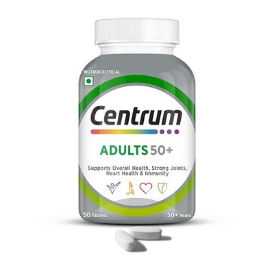 Centrum Adults 50+ Multivitamin Tablets 23 Nutrients for Energy Immunity 50 tab