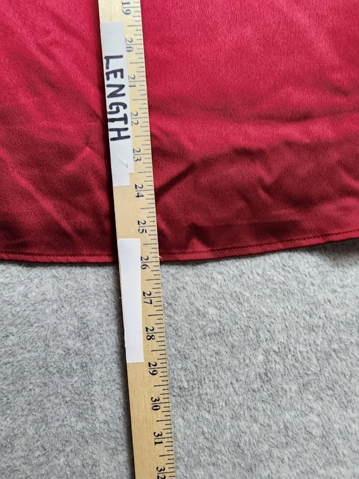 Camiseta Y2k agosto seda XL cor vinho tinto borgonha brilhante 100% poliéster  - Imagem 4 de 4