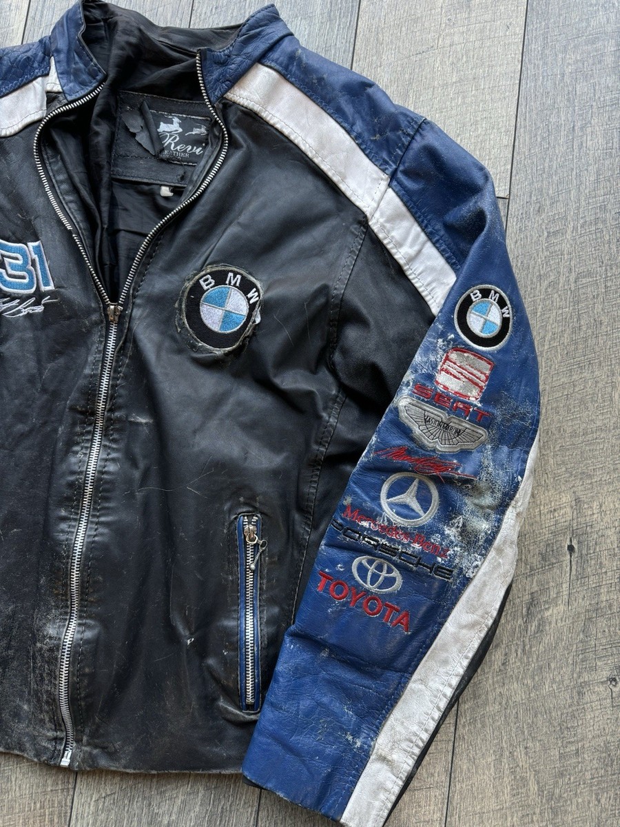 Vintage 90s BMW Racing Leather Jacket Distressed | eBay Vintage 90s BMW Racing Leather Jacket Distressed | eBay