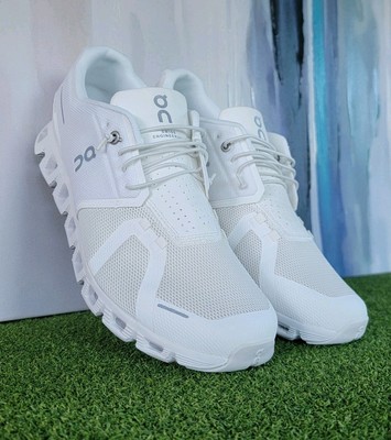 On Running Cloud 5 All White Triple White 59.98918 Mens Running Sneakers Size 12