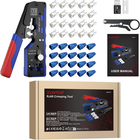 Pass through RJ45 Crimp Tool Kit for Cat5 Cat6 Cat6A Cat7 All-In-One RJ45 Crimp 313105965960