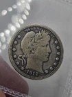 1912 Barber Quarter ☆ 1291 ☆ Nice Original Coin!!