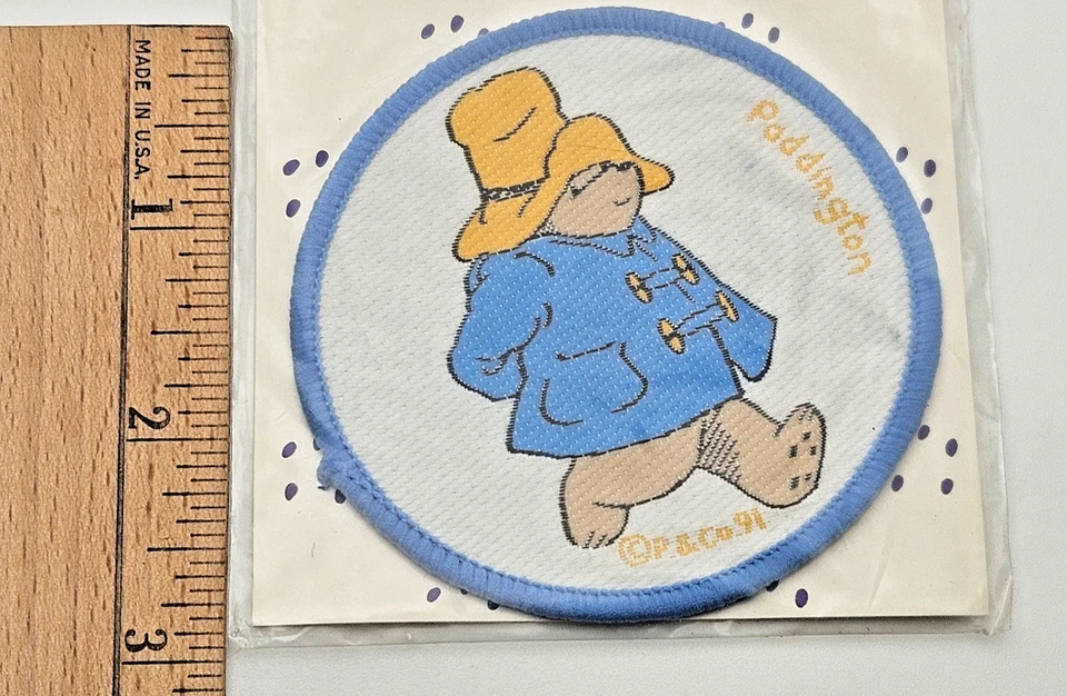 Vintage 1991 Paddington Bear P & Co Embroidered Sew-On Patch – Rare Collectable - Image 3 of 4