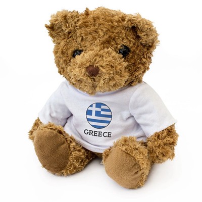 GRIECHENLAND FLAGGENRONDELL - Teddybär - süß kuschelweich - griechisches Geschenk