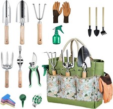 Gardening Tools 12-Piece, Durable Heavy Duty Garden Tool Set Stainless Steel,...