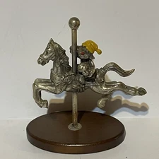 Vintage George Good Clown Carousel Balloons Pewter Miniature Figure 5”