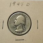 1944 D Washington Quarter, 90% Silver US 25 Cent Coin Perfect 4 Albums, Q-D44AK