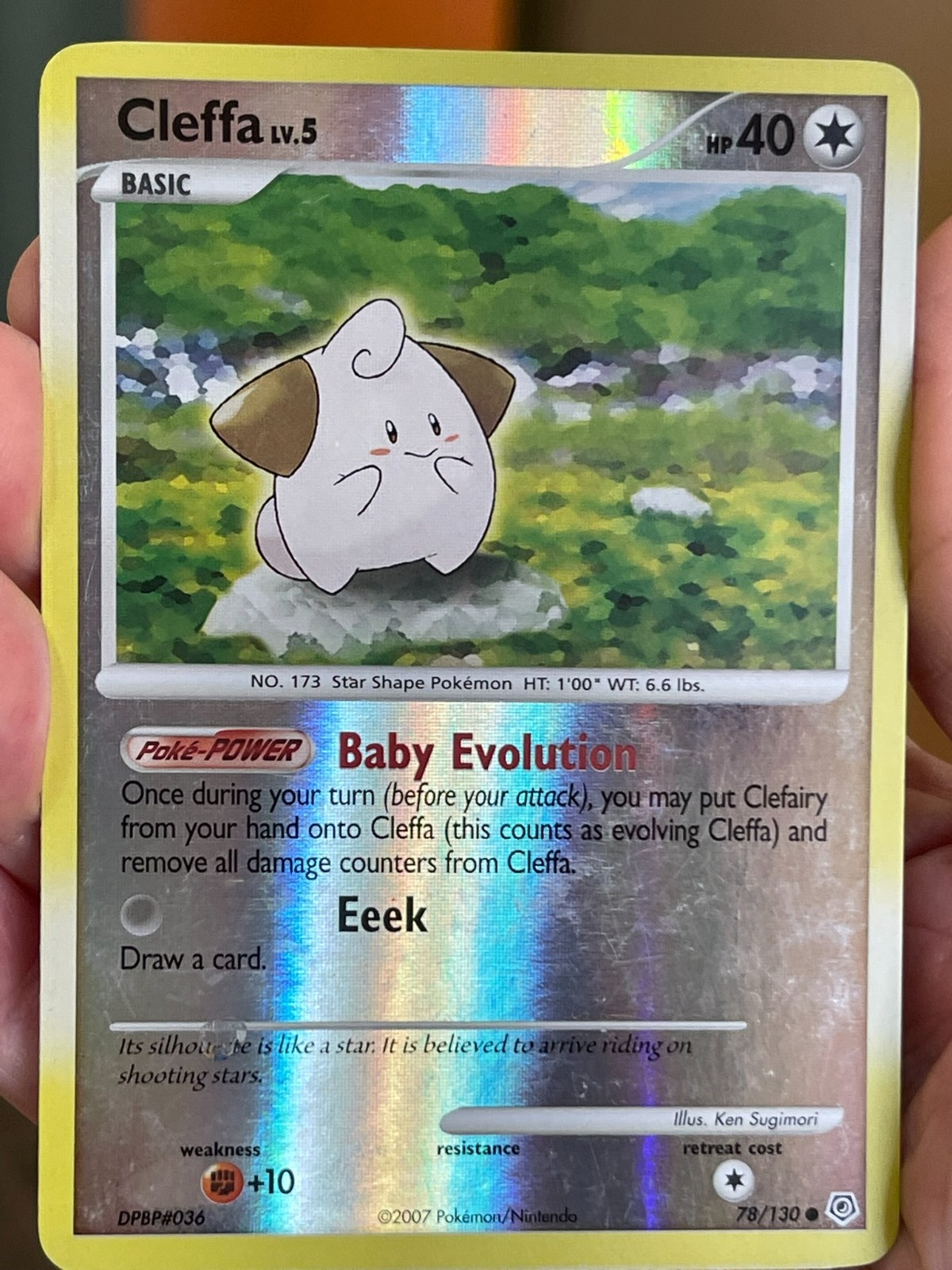POKEMON CLEFFA 78/130 COMMON REVERSE HOLOFOIL DIAMOND & PEARL LP CARD