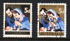 USED ERROR " CHRISTMAS 1965 " AUSTRALIA 1965