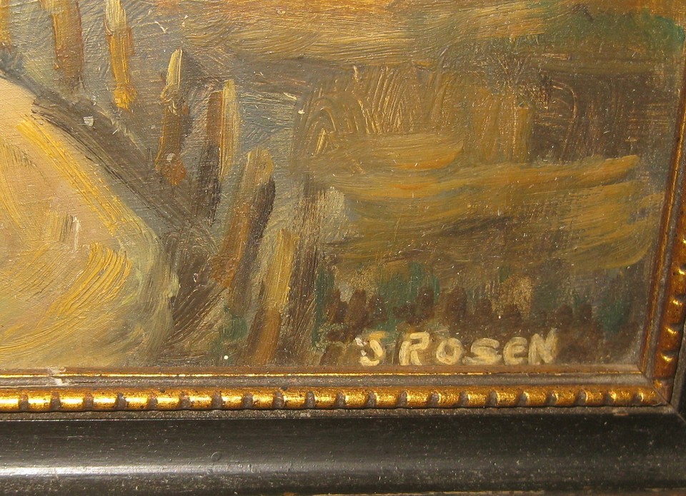 VINTAGE MID CENTURY MODERNIST LISTED SIMON ROSEN MOM DAUGHTER TOWN ROAD ...