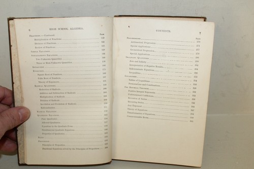 High School Algebra von William J Milne Ph. D. Antikes Mathematikbuch - Bild 6 von 8