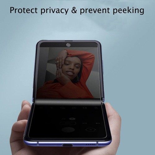 1/2/4 PACK Privacy Screen Protector Anti-Spy For Samsung Galaxy Z Flip 3 4 5G - Photo 3 sur 15