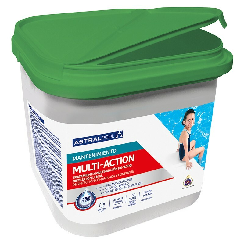 Cloro multiaccion sin borico tabletas 250g AstralPool 4 Kg