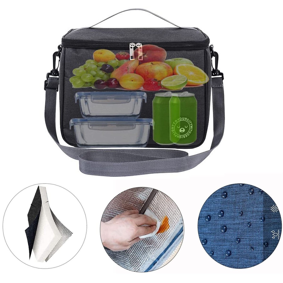 Lunch Bag Borsetta Termica Porta Pranzo Borsa Frigo Piccola