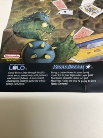 NES Nintendo HAI Game's poster ONLY! shows Lolo Air Fortress