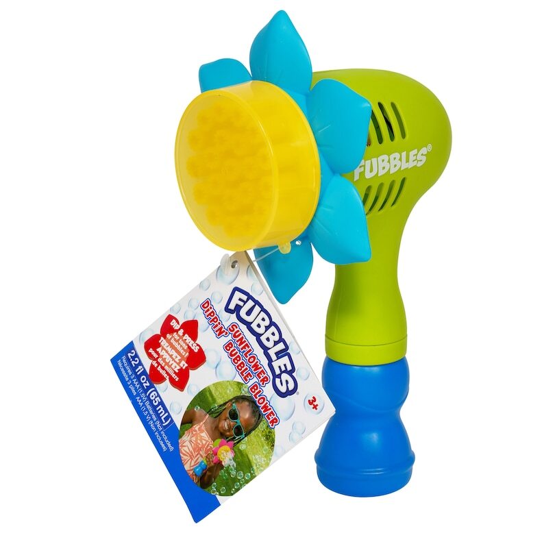 Fubbles Colorful Sunflower Bubble Wand for Outdoor Fun  