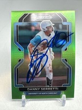 2022 Prizm Draft Danny Serretti  Lime Prizm /75 PDP177 Detroit Tigers SIGNED