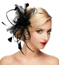 Fascinator Hat Headpiece Womens 20s Wedding Hair Accessories for Kentucky Derby
