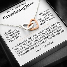 To My Granddaughter Necklace, Granddaughter Gift from Grandma, Gift from Grandpa
