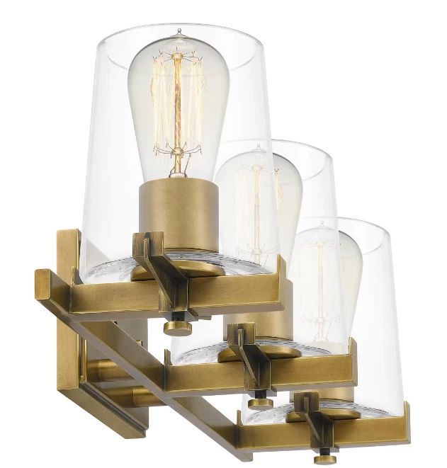 Quoizel Perry Weathered Brass 3 Light 23.5" Wide Bathroom Vanity Light:PRY8624WS - Image 4 of 4