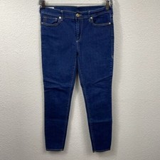 True Religion Halle Mid Rise Super Skinny Jeans Dark Wash Sz 31