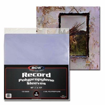 NEW(10 PK) 33 RPM 1/3 Vinyl Record Sleeves Protectors Plastic Poly Holders 4 Mil
