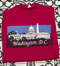 VTG Single Stitch 80s Washington D.C. 1980s Travel Tourist t-shirt Size XL