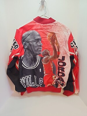 chalk line NBA シカゴ・ブルズ スタジャン ヴィンテージ Vintage NBA Chicago Bulls Michael Jordan Chalk Line Jacket Sz