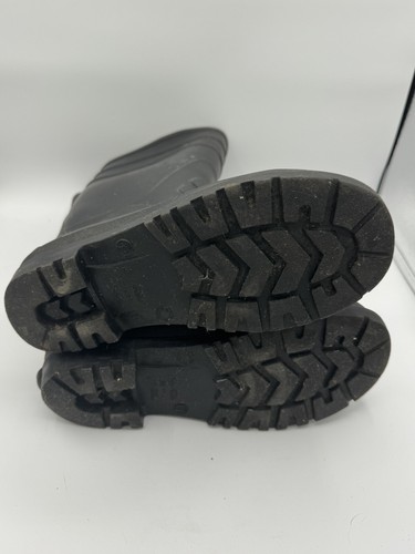 31251 Rubber Fishing Hunting Waterproof PVC Work Mud Sz 8 Men’s Black Steel Toe - Picture 6 of 8