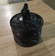 Boma Haida Native Art Desk Trinket Bowl Canadian Indigenous Carved Resin Box