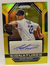 MARK PRIOR #8 /10 GOLD AUTO SIGNATURES PRIZM PANINI BASEBALL 2023