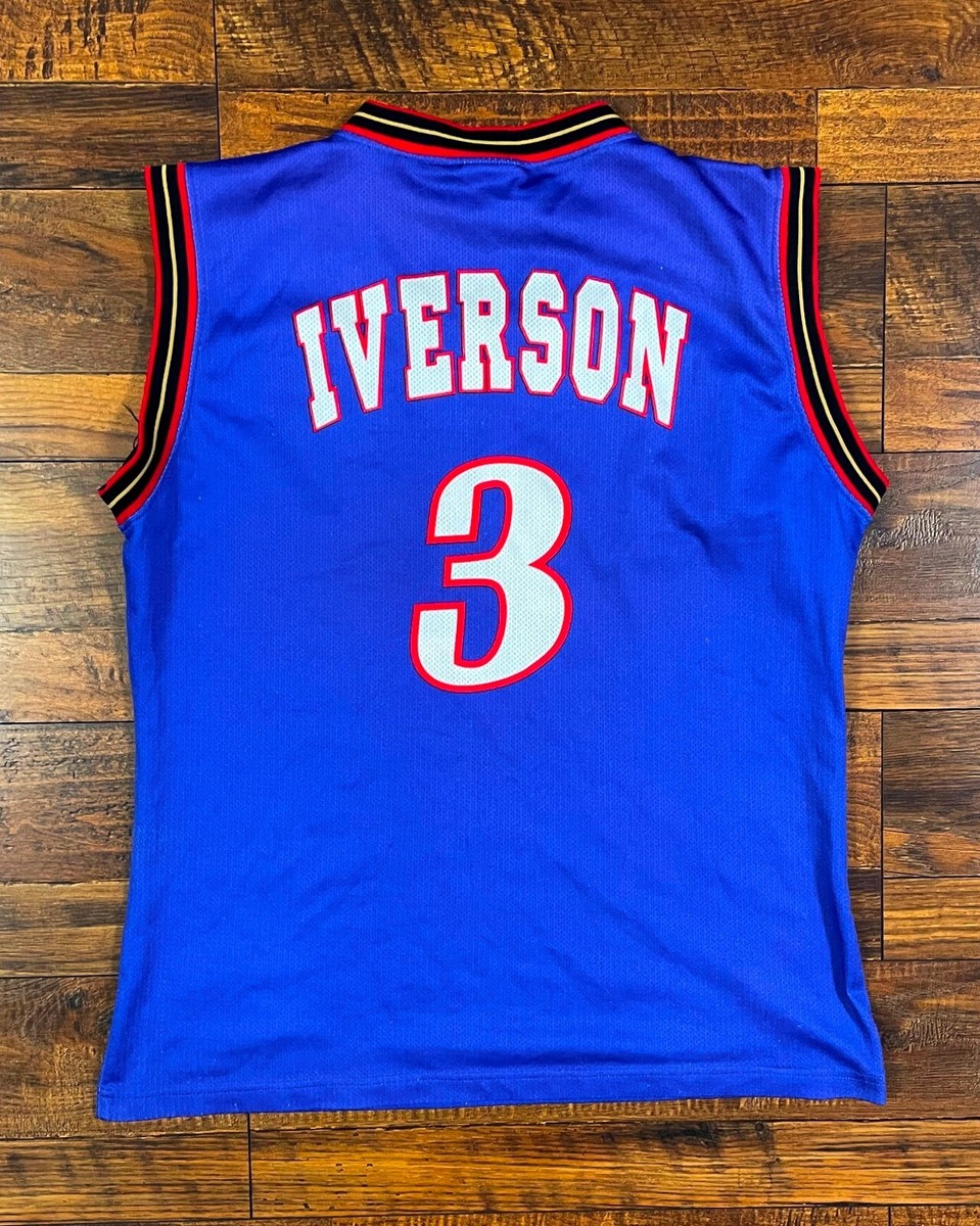 PHILADELPHIA SIXERS 76ERS #3 ALLEN IVERSON SHIRT JERSEY CHAMPION