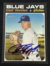 Trent Thornton Signed 2020 Topps Heritage #294 Autographed Auto Blue Jays Card
