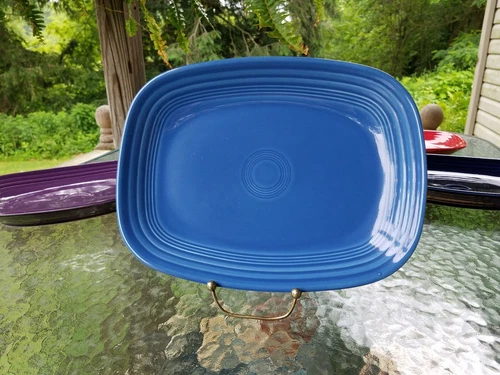rectangular rectangle SERVING PLATTER PLATE lapis blue FIESTA 12" NEW