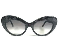 Morgenthal Frederics Sunglasses FAY COL 274 Black Blue Cat Eye with Gray Lenses