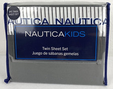 Nautica Kids TWIN Dark Grey Premium Cozy Sheet Set 3 Piece Set