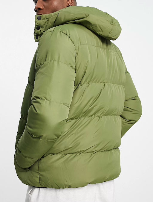 Night Addict Hooded Puffer jacket color Khaki size M | eBay