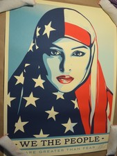 SHEPARD FAIREY poster 24X36 WE THE PEOPLE ARE GREATER THAN FEAR obey art print