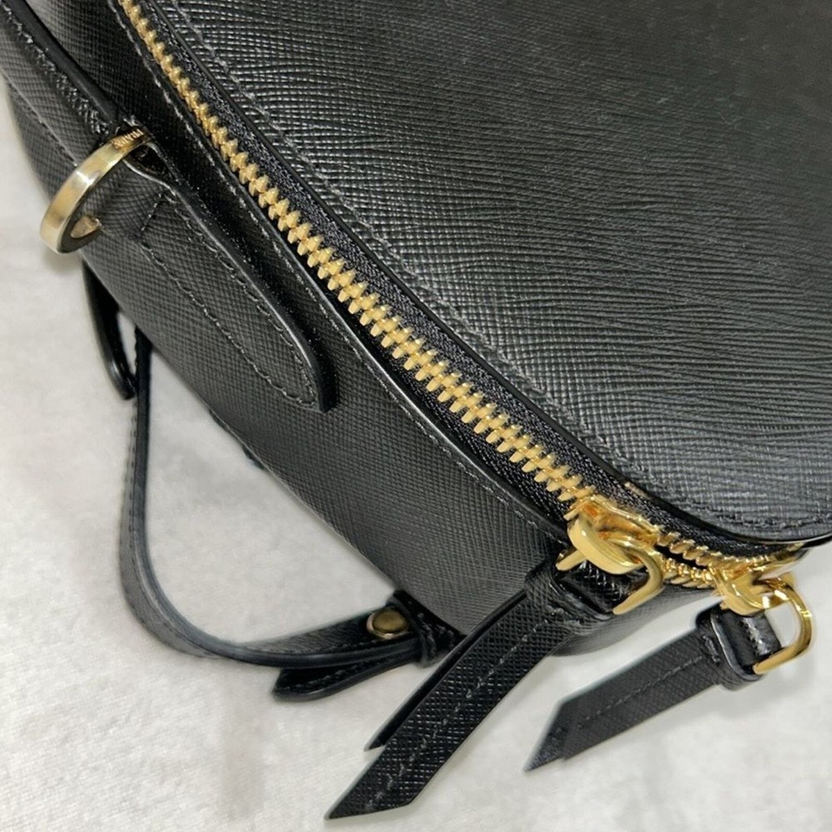 Authentic Prada Black Saffiano Lux Mini Odette Backpack | eBay display picture 3