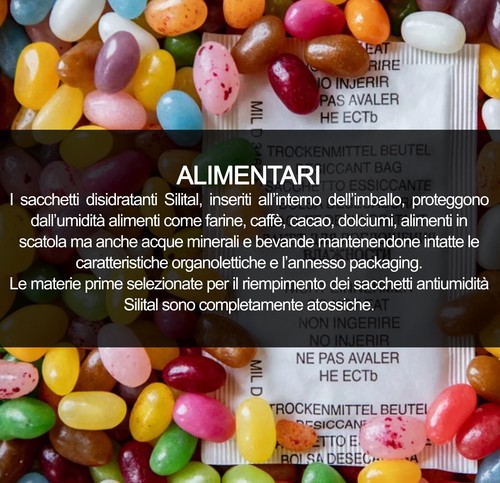 Micro Bag Tyvek, Gel di Silice, Antiumidità, Made in Italy (50pz, 2g) - Foto 9 di 9