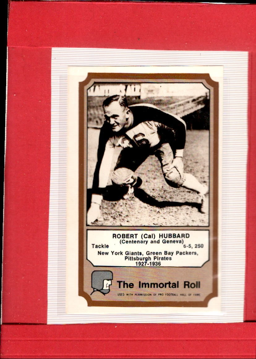 Cal Hubbard trading card