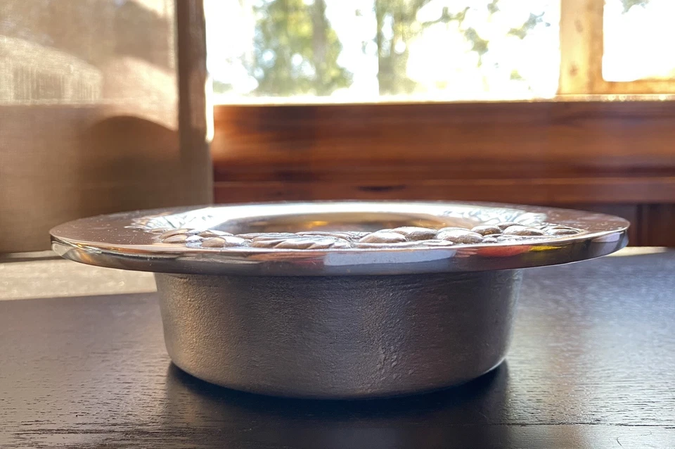 "Ensaladera de frutas Wilton Armetale vintage con borde de fruta en relieve 7""" Foto 2 de 4