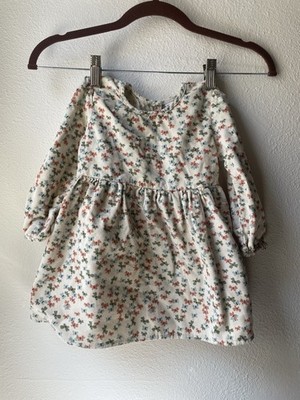 Baby Girl Joe Fresh Blue White Green Orange Butterfly Long Sleeve Dress 18M-24M