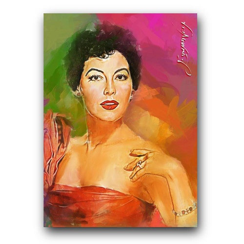 Ava Gardner #10 Art Card Limited 27/50 Edward Vela Signed (Movies Actress)