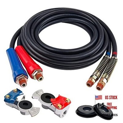 Air Line Hose Assembly, 15FT Rubber Air Hose With Grip, 15FT Air Brake Hose