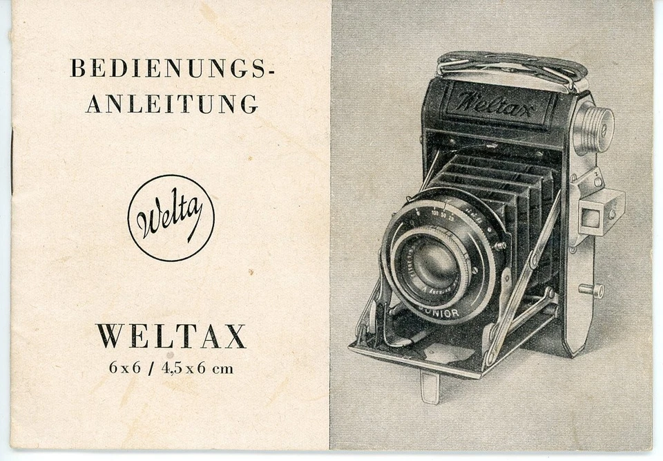 Bedienungsanleitung WELTA WELTAX 6x6 4,5x6cm Kamera User Manual Anleitung (Y6280 - Bild 1 von 1