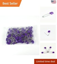 Multi-Purpose 100-Pack Cloth Diaper Pins with Locking Heads - Durable Cute